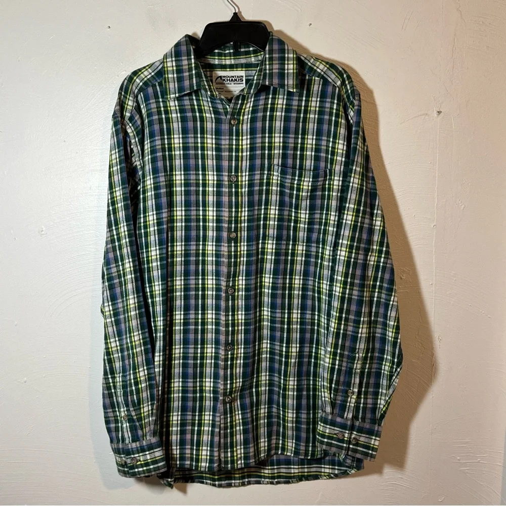 MK Plaid Flannel Button Up Shirt Mens Mountain Khakis